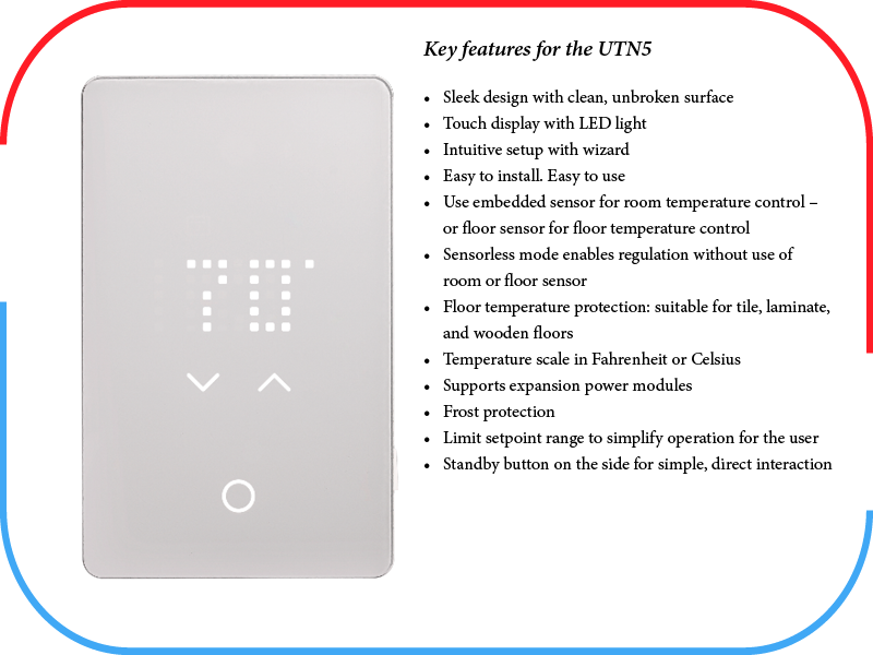 WarmAll 120V Floor Heating System Package For Uncoupling Membrane With UTN5 Non-Programmable Thermostat And Accessories