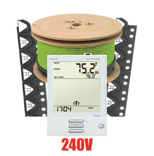 Ensemble de chauffage au sol WarmAll avec guides au sol 240V avec thermostat programmable et accessoires
