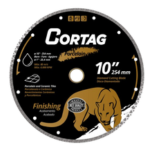 Lame de coupe diamantée Cortag – Finition porcelaine 10″ Turbo