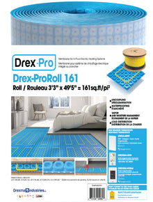 DrexProHeat-161 Uncoupling Membrane Sold Per Roll Of 161 Sq.Ft.