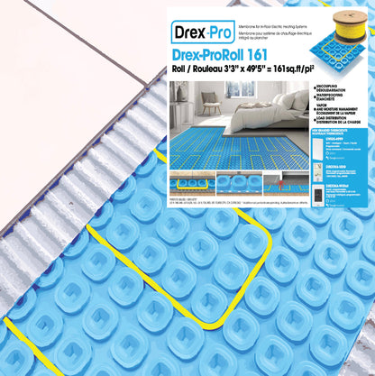 DrexProHeat-161 Uncoupling Membrane Sold Per Roll Of 161 Sq.Ft.