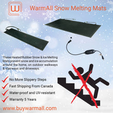 Tapis de fonte de neige pour allée 27" x 55" 120V antidérapant et imperméable