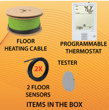 Ensemble de chauffage au sol WarmAll pour membrane 120V avec thermostat programmable et accessoires