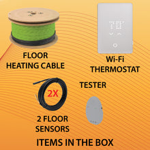 Ensemble de système de chauffage par le sol WarmAll 120 V pour membrane de désolidarisation avec thermostat Wi-Fi UWG5 et accessoires